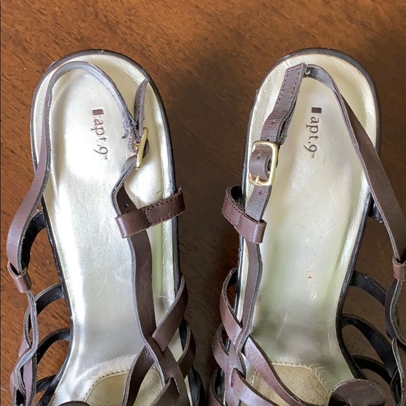 Brown Block Heel strappy  Sandee - Picture 3 of 4